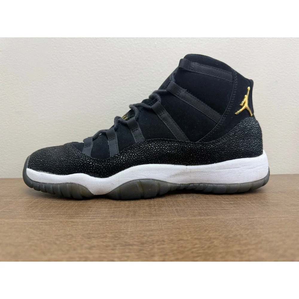 Jordan 11 Retro Heiress Stingray Womens 11 Black Good 852625-030 Sneakers